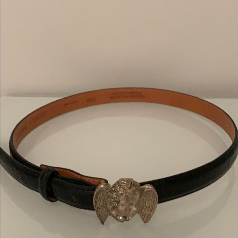 Andrea Barnett Sterling Silver and Leather Belt